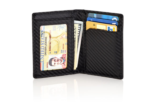 SHUAINIU Slim Front Pocket Wallet With RFID Blocking – Leather Card Holder For Men – Coffee Brown - View #3