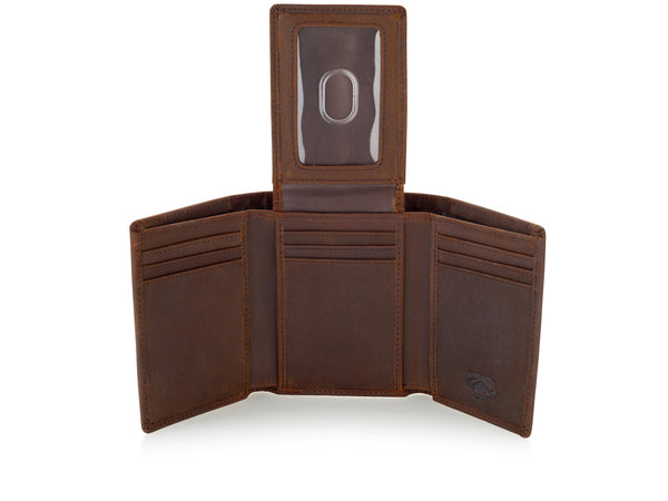 Trifold Leather Wallet for Men with ID Holder and RFID