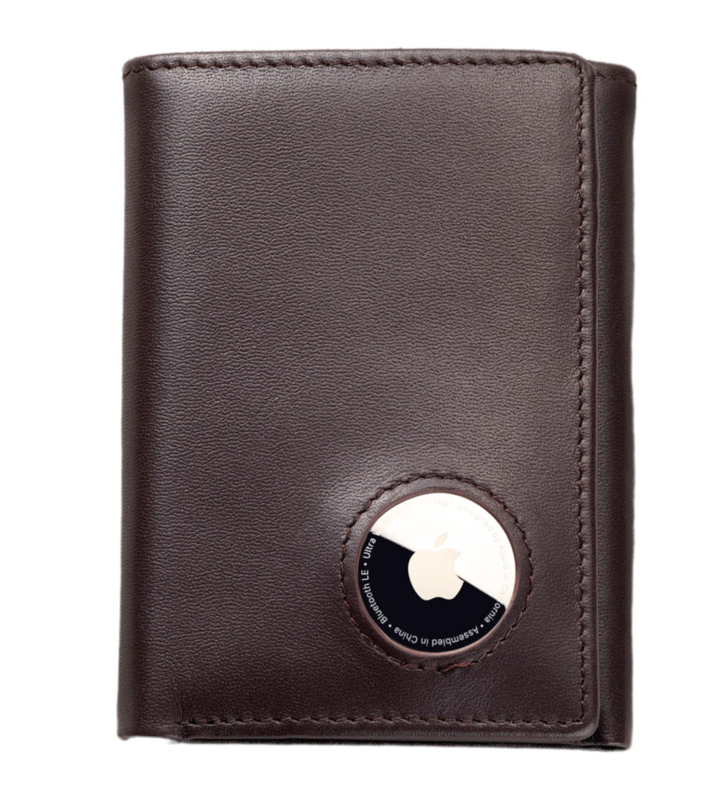 Genuine Leather Man Wallet Card Holder Credit Card Coin Large Men Long Coffee