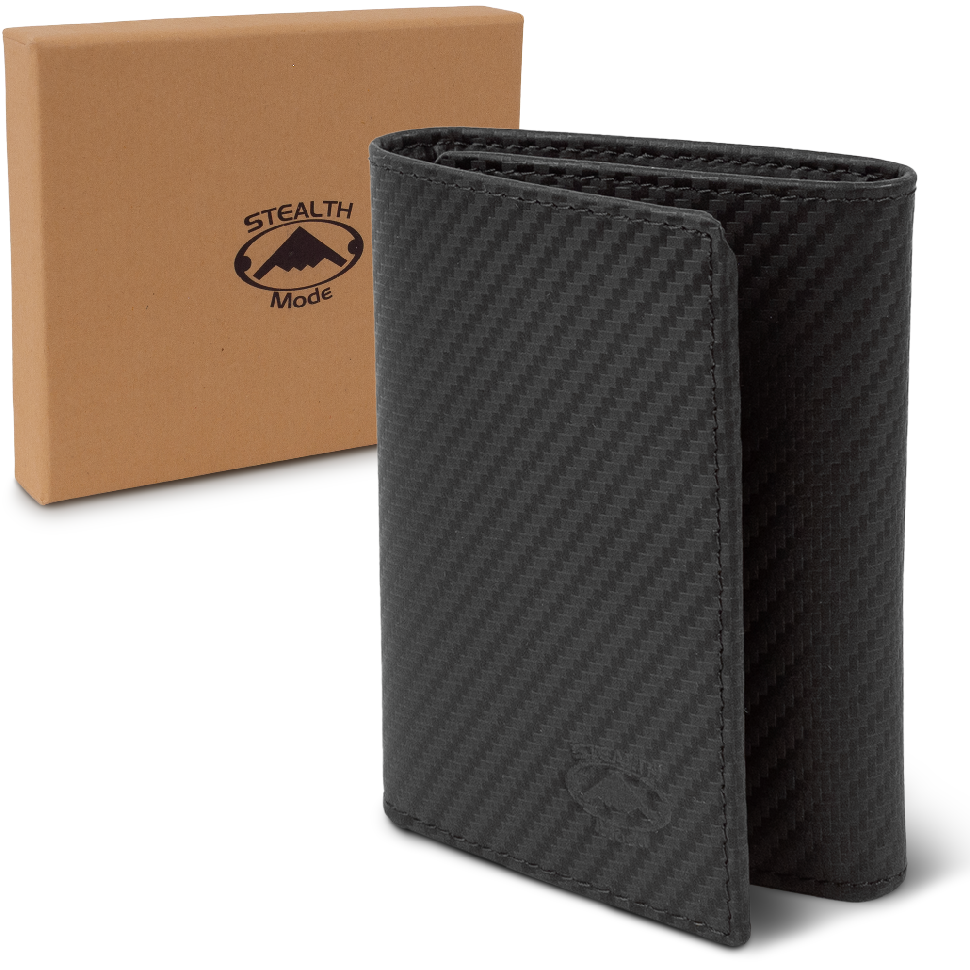 Stealth Mode Trifold RFID Blocking Carbon Fiber Wallet for Men Stealth Mode Trifold RFID Blocking Carbon Fiber Wallet for Men