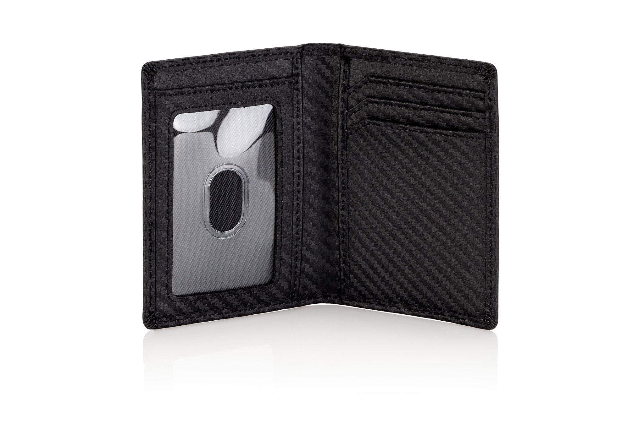 Men's Slim Front Pocket Wallet - RFID Blocking, Thin Minimalist Bifold Design (Carbon Fiber)