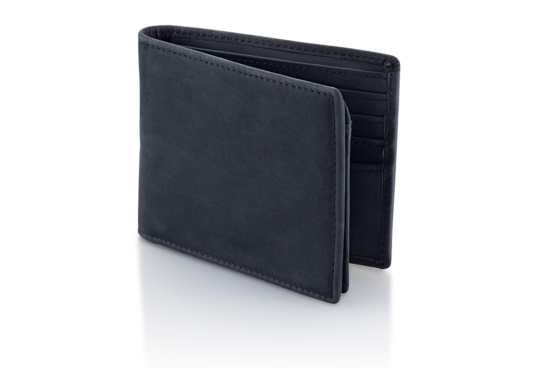 VISOUL Mens Bifold Wallet with 2 ID Windows and 2 Money Compartments,  Genuine Leather Designer Wallet with RFID Blocking for Men Two Tone (Black  and