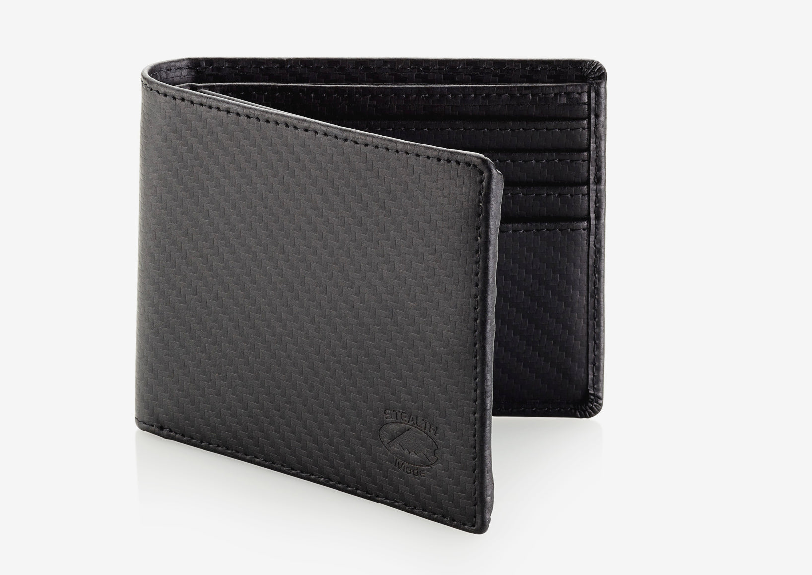 Carbon Fiber RFID Wallet With Flip Out ID Window and 12 Card Slots