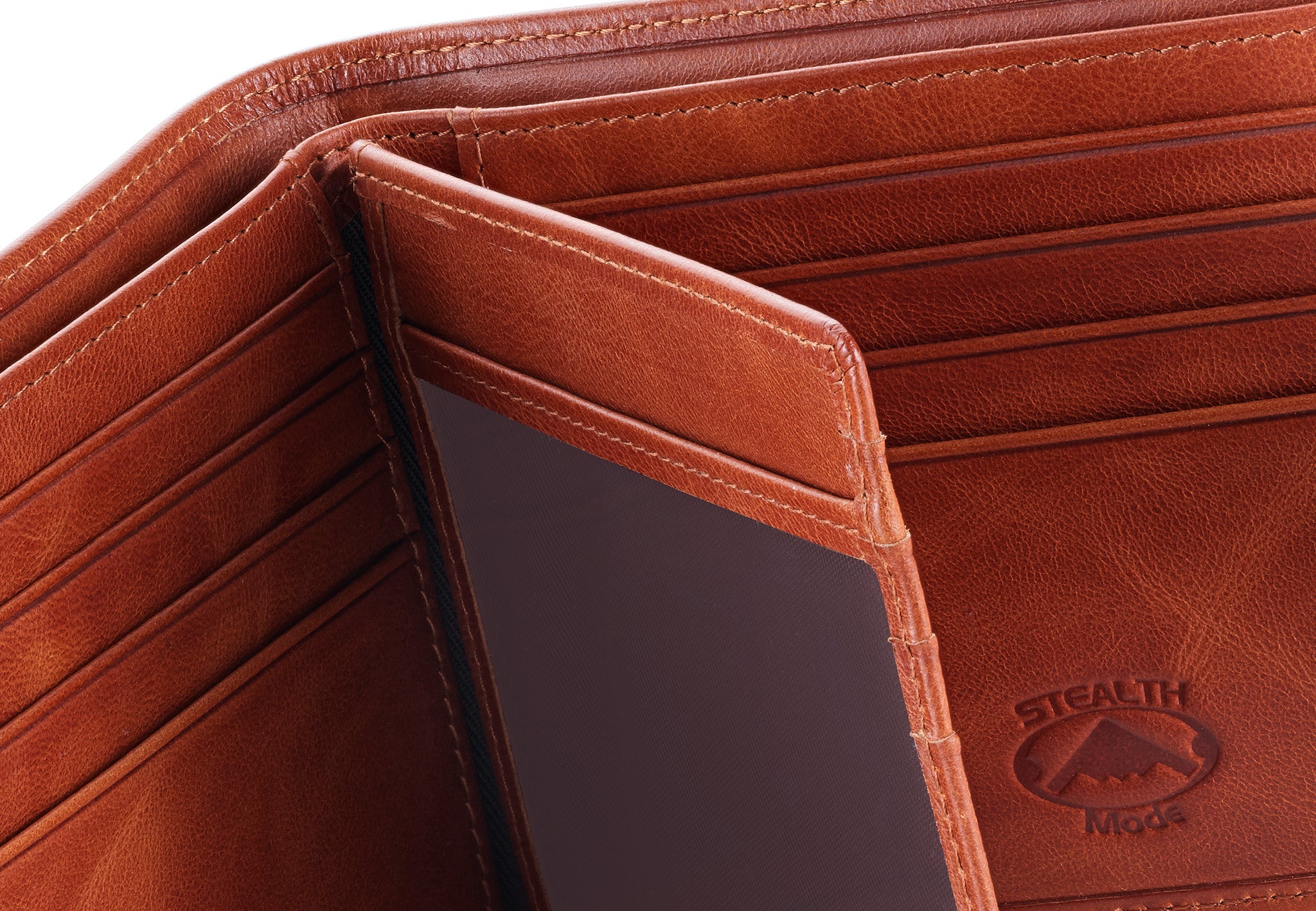 Light Brown Bifold Wallet with RFID Blocking and ID Holder