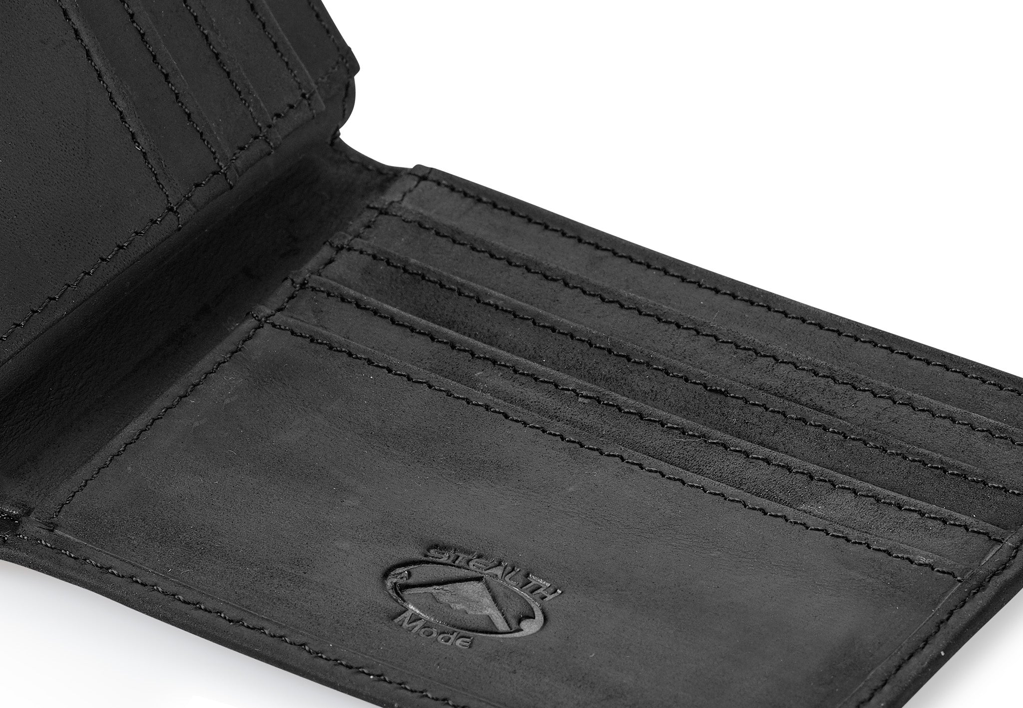 NEXTKIN Snap Button Leather RFID Blocking Minimalist Bifold Card Wallet,  Black